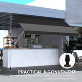 Polyester Manual Awning 300cm Wide x 175cm Depth - Velmora