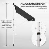 Polyester Manual Awning 300cm Wide x 175cm Depth - Velmora