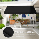 Polyester Manual Awning 300cm Wide x 175cm Depth - Velmora