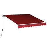 Polyester Manual Retractable Awning 250cm Wide x 200cm Depth - Velmora
