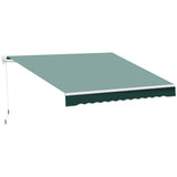Polyester Manual Retractable Awning 250cm Wide x 237cm Depth - Velmora