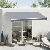 Polyester Manual Retractable Awning 250cm Wide x 237cm Depth - Velmora