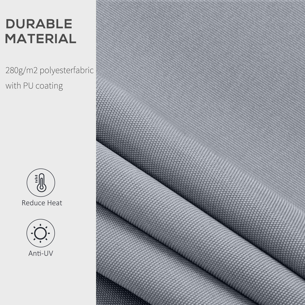 Polyester Manual Retractable Awning 250cm Wide x 237cm Depth - Velmora