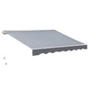 Polyester Manual Retractable Awning 250cm Wide x 237cm Depth - Velmora