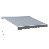 Polyester Manual Retractable Awning 250cm Wide x 237cm Depth - Velmora