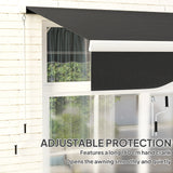 Polyester Manual Retractable Awning 250cm Wide x 237cm Depth - Velmora