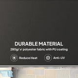 Polyester Manual Retractable Awning 250cm Wide x 237cm Depth - Velmora