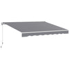 Polyester Manual Retractable Awning 250cm Wide x 237cm Depth - Velmora