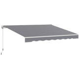 Polyester Manual Retractable Awning 250cm Wide x 237cm Depth - Velmora