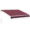 Polyester Manual Retractable Awning 295cm Wide x 250cm Depth - Velmora