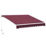 Polyester Manual Retractable Awning 295cm Wide x 250cm Depth - Velmora