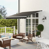 Polyester Manual Retractable Awning 295cm Wide x 250cm Depth - Velmora
