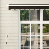 Polyester Manual Retractable Awning 295cm Wide x 250cm Depth - Velmora