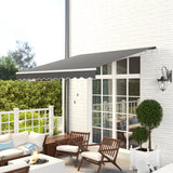 Polyester Manual Retractable Awning 295cm Wide x 250cm Depth - Velmora