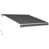 Polyester Manual Retractable Awning 295cm Wide x 250cm Depth - Velmora