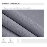 Polyester Manual Retractable Awning 395cm Wide x 300cm Depth - Velmora