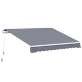Polyester Manual Retractable Awning 395cm Wide x 300cm Depth - Velmora
