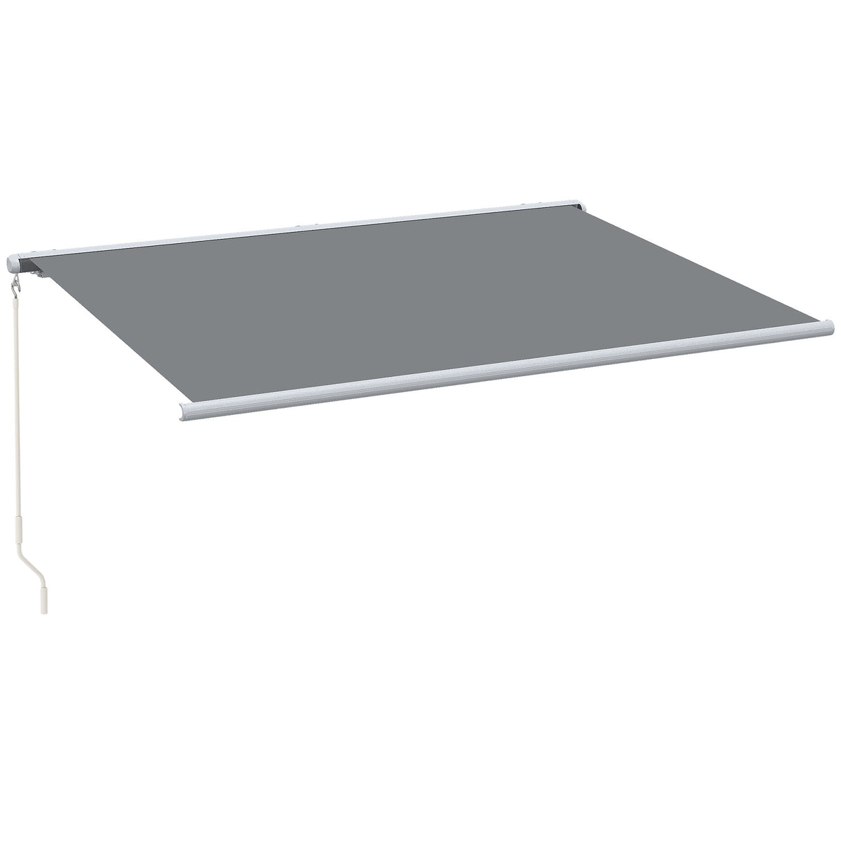 Polyester Manual Retractable Awning With LED Light 395cm Wide x 300cm Depth - Velmora