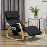 Polyester Recliner Chair 67cm Wide With Footrest - Velmora
