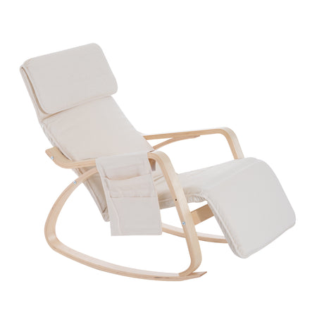 Polyester Recliner Chair 67cm Wide With Footrest - Velmora