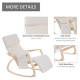 Polyester Recliner Chair 67cm Wide With Footrest - Velmora
