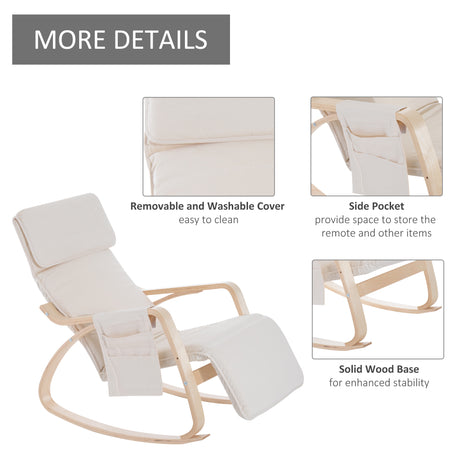 Polyester Recliner Chair 67cm Wide With Footrest - Velmora
