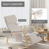 Polyester Recliner Chair 67cm Wide With Footrest - Velmora