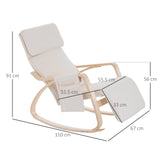 Polyester Recliner Chair 67cm Wide With Footrest - Velmora