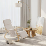 Polyester Recliner Chair 67cm Wide With Footrest - Velmora