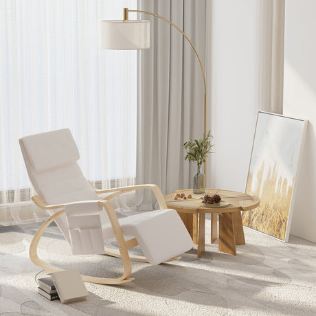 Polyester Recliner Chair 67cm Wide With Footrest - Velmora