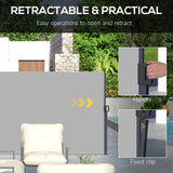 Polyester Retractable Side Awning 180cm High x 400cm Wide - Velmora