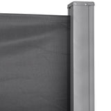 Polyester Retractable Sun Side Awning Screen Fence 160cm High x 300cm Wide - Velmora