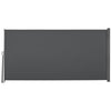 Polyester Retractable Sun Side Awning Screen Fence 160cm High x 300cm Wide - Velmora