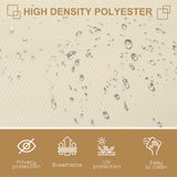 Polyester Retractable Sun Side Awning Screen Fence 180cm High x 300cm Wide - Velmora