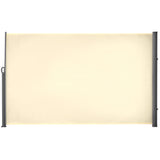 Polyester Retractable Sun Side Awning Screen Fence 180cm High x 300cm Wide - Velmora