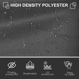 Polyester Retractable Sun Side Awning Screen Fence 180cm High x 300cm Wide - Velmora