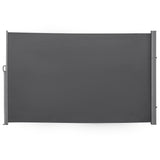 Polyester Retractable Sun Side Awning Screen Fence 180cm High x 300cm Wide - Velmora