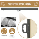 Polyester Retractable Sun Side Awning Screen Fence 200cm High x 300cm Wide - Velmora