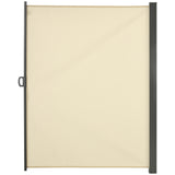 Polyester Retractable Sun Side Awning Screen Fence 200cm High x 300cm Wide - Velmora