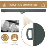 Polyester Retractable Sun Side Awning Screen Fence 200cm High x 300cm Wide - Velmora