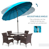 Polyester Shanghai Tilting Parasol Umbrella 250cm Diameter - Velmora