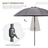 Polyester Shanghai Tilting Parasol Umbrella 250cm Diameter - Velmora