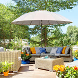 Polyester Shanghai Tilting Parasol Umbrella 250cm Diameter - Velmora