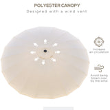 Polyester Shanghai Tilting Parasol Umbrella 250cm Diameter - Velmora