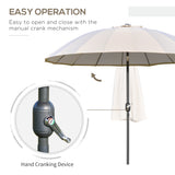 Polyester Shanghai Tilting Parasol Umbrella 250cm Diameter - Velmora