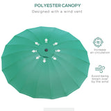 Polyester Shanghai Tilting Parasol Umbrella 250cm Diameter - Velmora