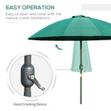 Polyester Shanghai Tilting Parasol Umbrella 250cm Diameter - Velmora
