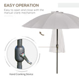 Polyester Shanghai Tilting Parasol Umbrella 250cm Diameter - Velmora