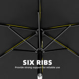 Polyester Tilting Parasol Umbrella 196cm Diameter - Velmora
