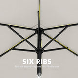 Polyester Tilting Parasol Umbrella 196cm Diameter - Velmora